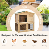 Tangkula Wood Chicken Coop and Rabbit Hutch