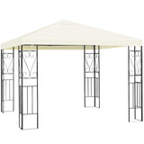 Tangkula 10x10 Feet Steel Patio Gazebo, Outdoor Canopy Gazebo with Water-Resistant Canopy