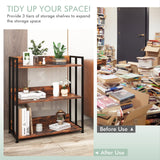 Tangkula Bookshelf, 5 Tier Industrial Book Shelf with Adjustable Shelves and Metal Frame