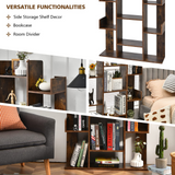 Tangkula Freestanding Tree Bookshelf, Corner Storage Organizer with 13 Open Shelves