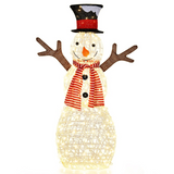 Tangkula Christmas Outdoor Lighted Snowman Yard Xmas Decorations and Zip Ties Indoor/Outdoor Holiday Decoration