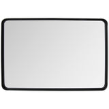 Tangkula Rectangular Wall Mirror, Modern Mirror with Solid Steel Frame & Rounded Corners