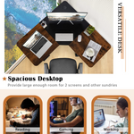 L Shaped Electric Standing Desk - Tangkula