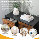 Tangkula Storage Cabinet with 3 Drawers and Door Cabinet