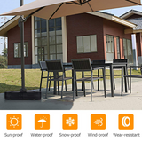 Tangkula Cantilever Offset Patio Umbrella Base Weight Stand with Wheels, 260lbs Wet Sand Filled Weight