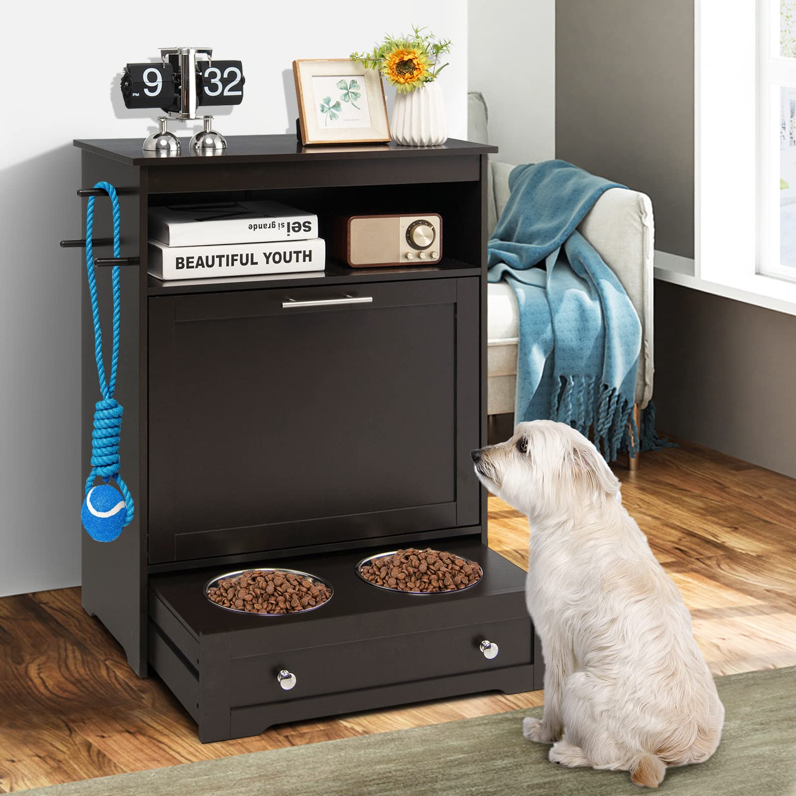 Dog Food Storage Cabinet - Tangkula