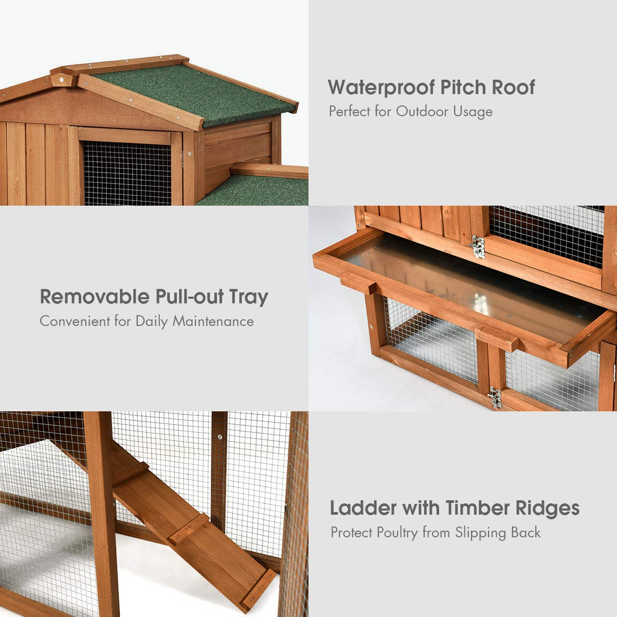 Rabbit Hutch Indoor and Outdoor - Tangkula