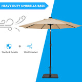 Tangkula 36LBS Square Umbrella Base, Heavy Duty Patio Umbrella Base Stand with 3 Adapters