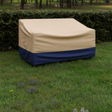 Tangkula Patio Loveseat Cover, 2-Seater Waterproof Outdoor Deep Sofa Cover with Padded Handle & Click-Close Straps