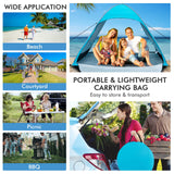 Tangkula 2-4 Person Pop up Beach Tent, UPF50+ Beach Sun Shade with Carrying Bag