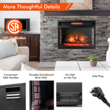 Tangkula 26 Inch 1500W Infrared Quartz Electric Fireplace Insert