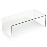 Tempered Glass Coffee Table Accent Cocktail Side Table Living Room