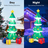 Tangkula 6 FT Inflatable Christmas Tree, Blow up Christmas Tree with 3 Gift Boxes, Self Inflating X-mas Tree with LED Lights