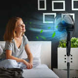 18 Inches Oscillating Standing Fan with Remote Control - Tangkula