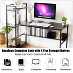 Computer Desk with 4 Shelves - Tangkula