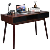 Tangkula Mid Century Desk with Drawers