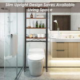 Tangkula 4-Tier Over-The-Toilet Storage Rack, Bathroom Space Saver w/Sturdy Metal Frame