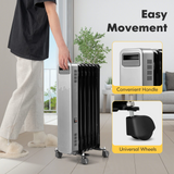 Tangkula 1500W Oil Filled Radiator Heater, Electric Space Heater with 3 Heat Settings