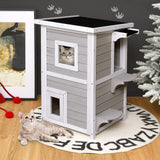 Outdoor Cat House Wooden - Tangkula