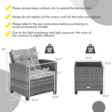 Tangkula 3 Pieces Patio Furniture Set