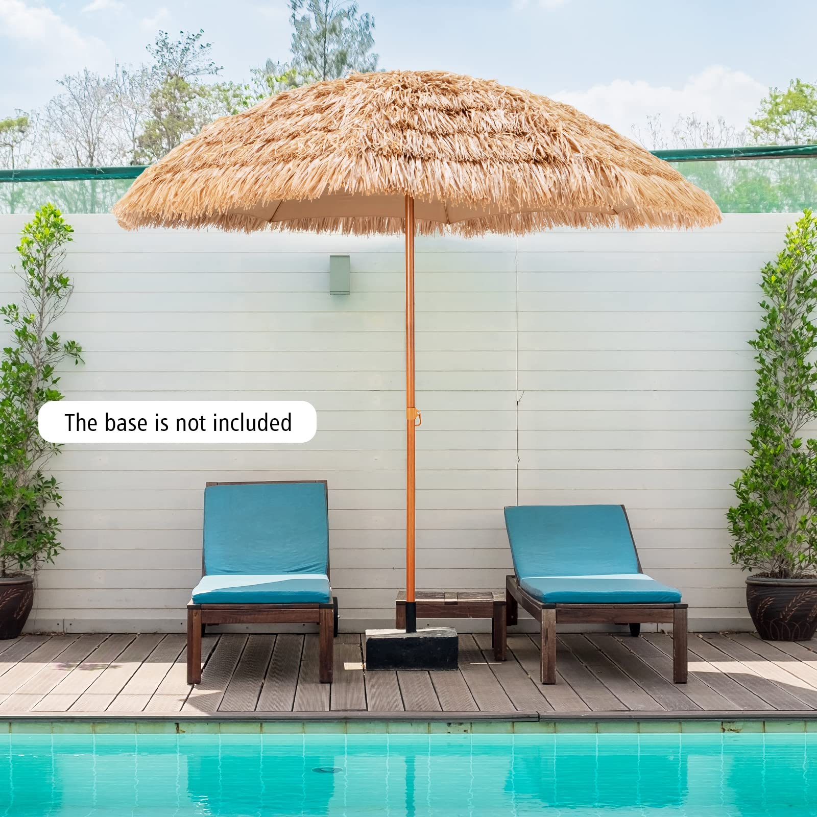 grass patio umbrella Tangkula 8 FT Thatched Umbrella, Hawaiian Style PE Beach with 8 Ribs, Portable Outdoor Tropical Palapa Tiki Umbrella for Beach Patio Garden Pool (8 FT) : Patio, Lawn & Garden the Patio Umbrella delivers a nostalgic coastal European aesthetic with superior quality and technical design Tangkula 7.2Ft Tiki Patio Umbrella,