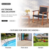 3-Piece Patio Acacia Wood Bistro Set, Patiojoy Outdoor Furniture Set with 2 Chairs & 1 Side Table