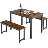 3-Piece Bench Style Dining Table Set