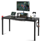 Tangkula 55" Large Computer Desk Gaming Desk (Black)