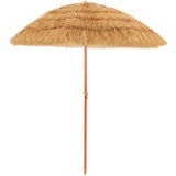 Tangkula 6.5ft Thatched Tiki Umbrella, Hawaiian Style Beach Patio Umbrella with Adjustable Tilt