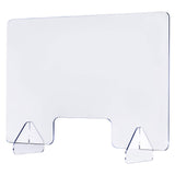 Tangkula Protective Sneeze Guard for Counter and Desk, Freestanding Portable Acrylic Shield