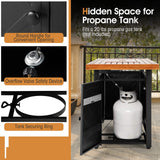 Tangkula 57 Inches Propane Fire Pit Table, Patiojoy 50,000 BTU Outdoor Rectangular FirePit Table