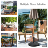 49 LBS Patio Umbrella Base, 20.5 Inch Outdoor Umbrella Stand W/Rattan Design