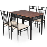 Tangkula 5 Pieces Dining Table and Chairs Set