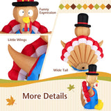 Tangkula 6 FT Thanksgiving Inflatable Turkey, Lighted Thanksgiving Decorations for Lawn, Garden, Party