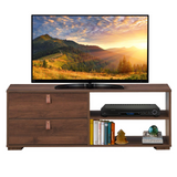 Tangkula Industrial TV Stand for TVs up to 55''Flat Screen, Media Console Table with 2 Drawers