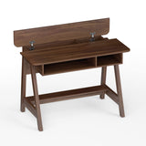 Tangkula Mid Century Writing Desk with Storage Cubes & Hidden Compartment