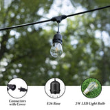 Tangkula Outdoor LED String Lights, Commercial Grade Weatherproof Patio Lights