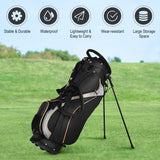 Tangkula Golf Stand Bag with 8 Way Divider, Portable Golf Bag, Women's Men's Golf Bag, Black