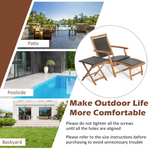 Patio Lounge Chair and Side Table Set - Tangkula