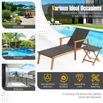 2 Piece Patio Chaise Lounge & Table Set - Tangkula