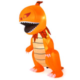 Tangkula 8 FT Halloween Inflatables Pumpkin Head Dinosaur, Large Blow Up Halloween Dinosaur with LED Lights & 4 Stakes