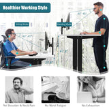 Tangkula Dual Motor Standing Desk Frame, Electric Sit Stand Up Desk Base