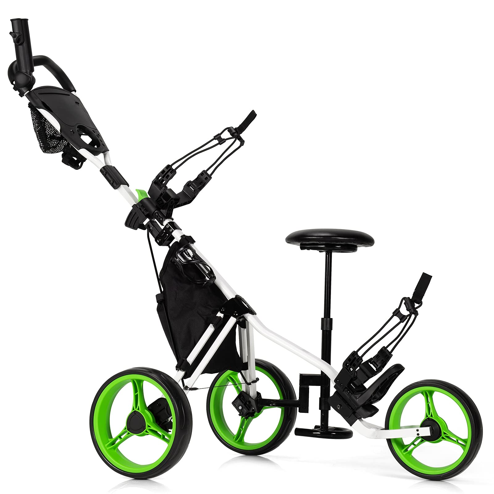 Tangkula Golf Push Pull Cart with Seat