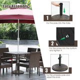 22 LBS Patio Umbrella Base, Round Outdoor Umbrella Stand